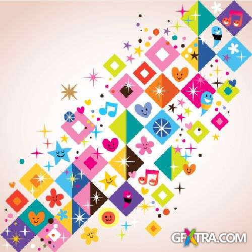 Fun Cartoon Seamless Patterns for Kids 50xEPS