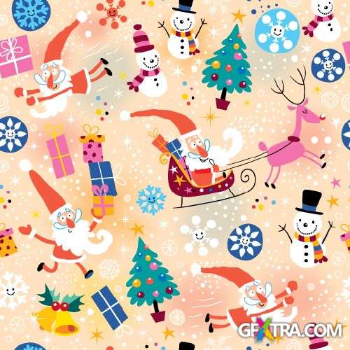 Fun Cartoon Seamless Patterns for Kids 50xEPS