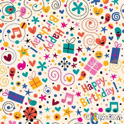Fun Cartoon Seamless Patterns for Kids 50xEPS