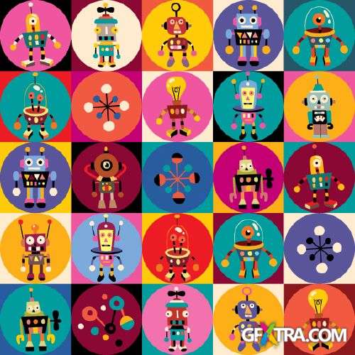 Fun Cartoon Seamless Patterns for Kids 50xEPS