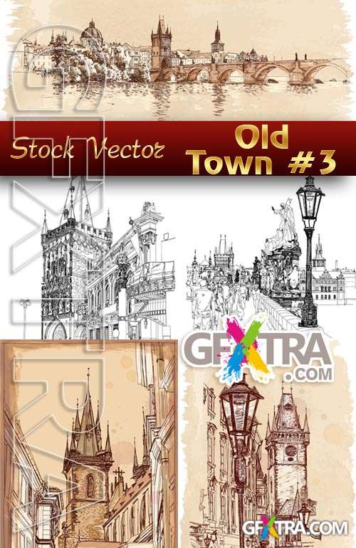 Old Town #3 - Stock Vector