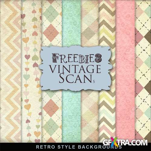 Textures - Retro Style Backgrounds - Colored Papers For Creative Design
