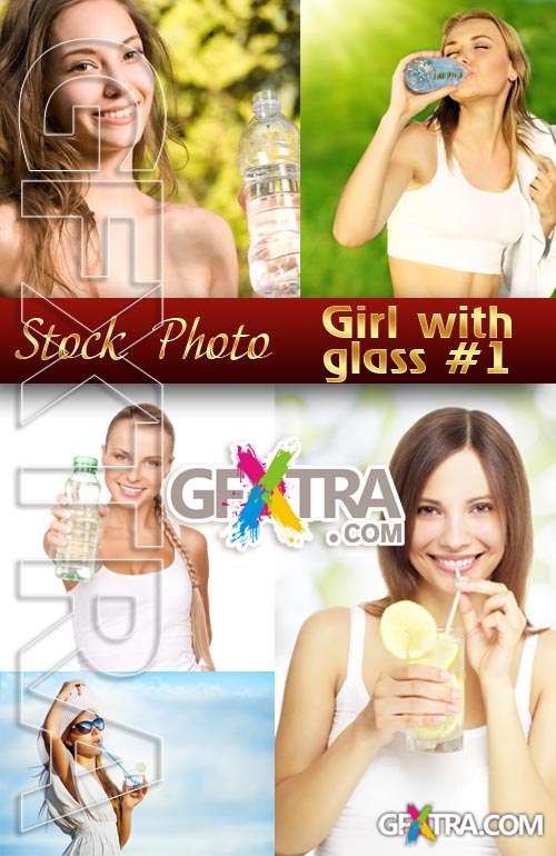 Girl with a glass of water #1 - Stock Photo