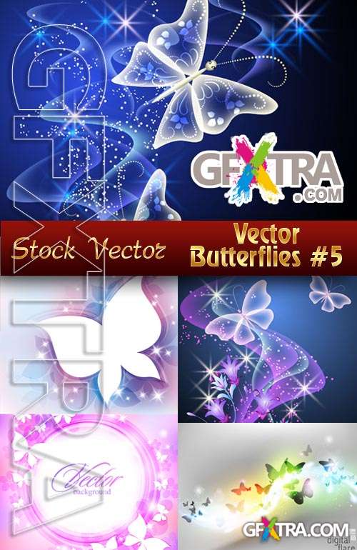 Vector Butterflies #5 - Stock Vector