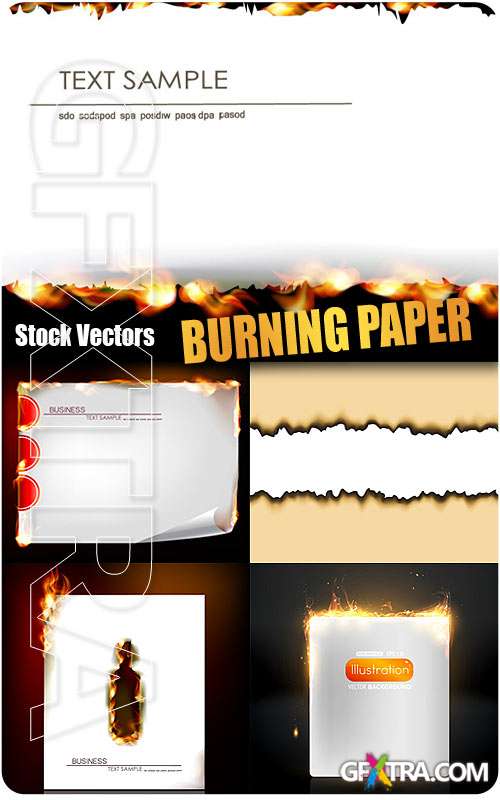 Burning paper - Stock Vectors