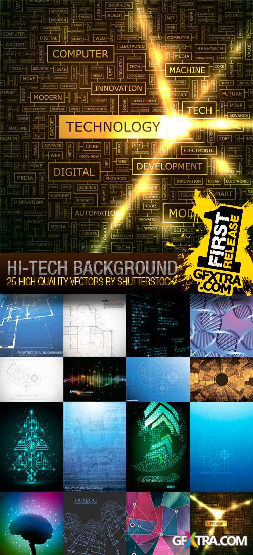 Amazing SS - Hi-Tech Background, 25xEPS Amazing SS - Hi-Tech Background, 25xEPS