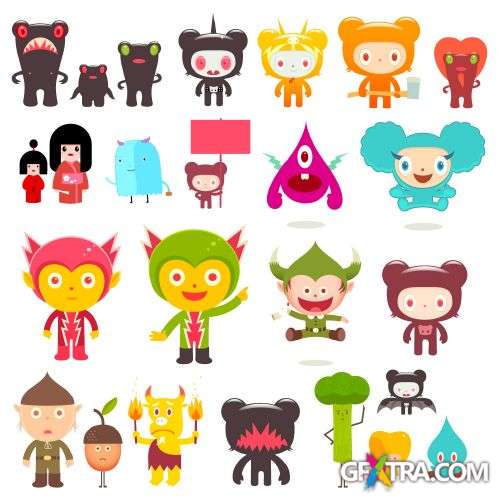 Cartoon Characters - Shutterstock 25xEPS