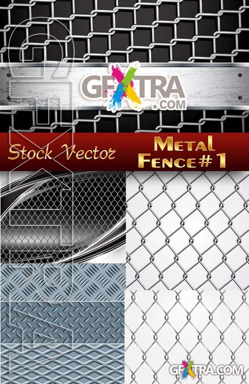 Metal Fence #1 - Stock Vector