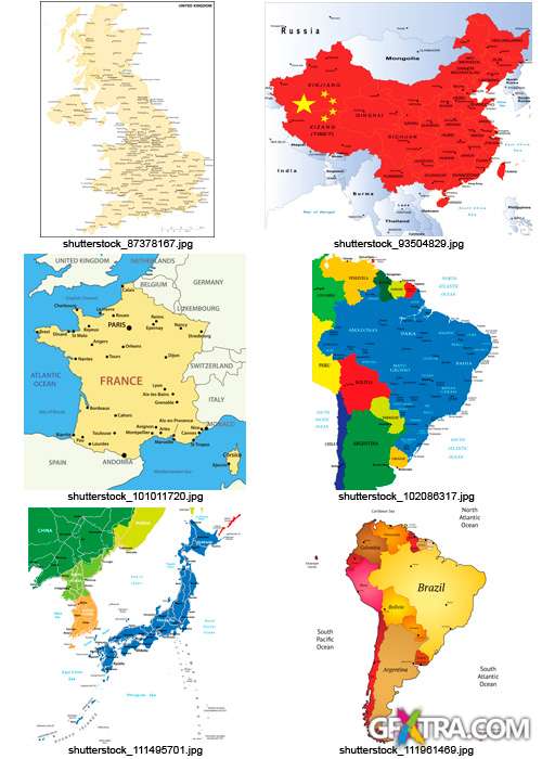 Amazing SS - World Maps, 25xEPS