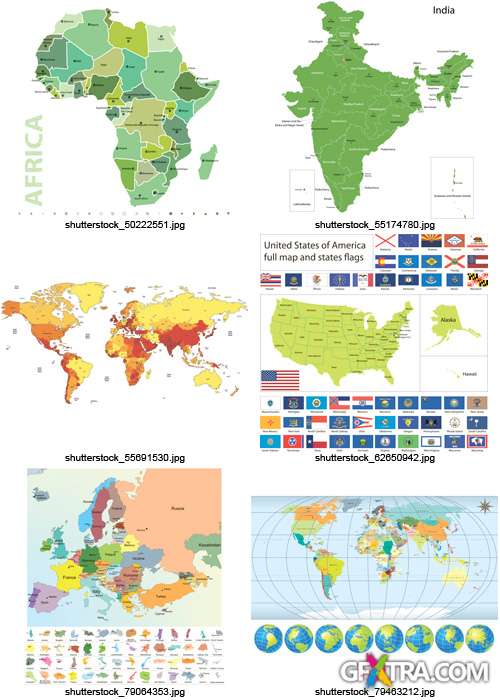 Amazing SS - World Maps, 25xEPS