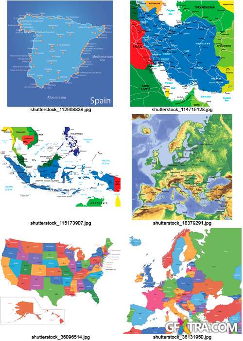 Amazing SS - World Maps, 25xEPS