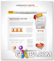 Origami Website Templates - 25 EPS Vector Stock