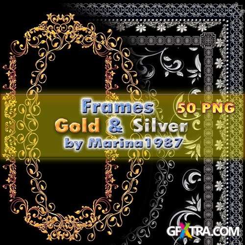 Gold & Silver frames for photoshop