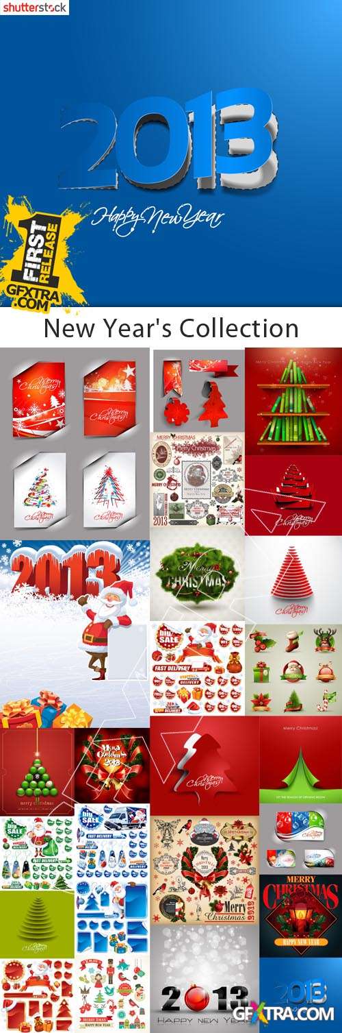 New Year\'s Collection - 25 EPS Vector Stock