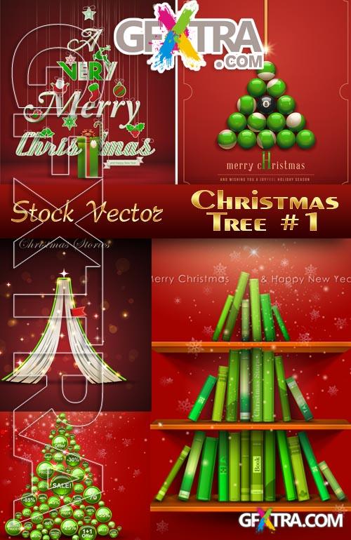 Christmas tree #1 - Stock Vector