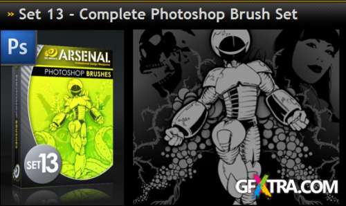 Go Media's Arsenal - Complete Photoshop Brush Sets 1-14 (2314 Brushes)