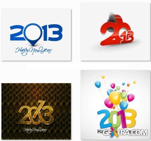 New Year - 2013 - 25 EPS Vector Stock