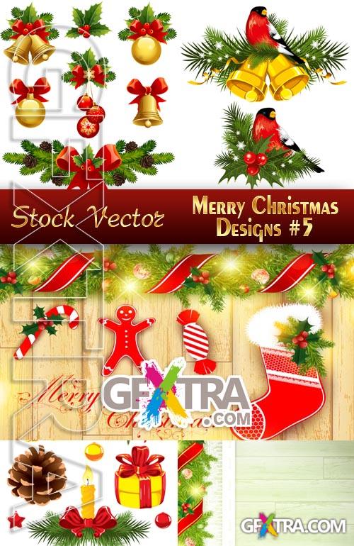 Merry Christmas Designs #5 - Stock Vector