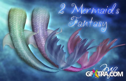 Mermaids Fantasy PNG For Creative Photomontage