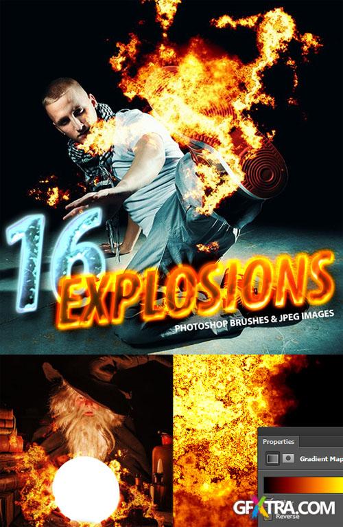 16 Realistic Explosion PS Brushes