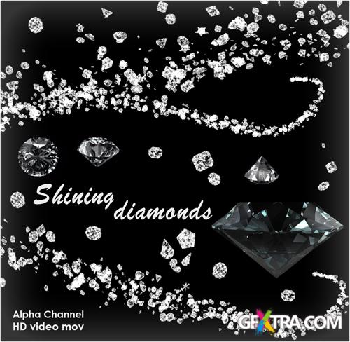 Alpha Channel Footage HD - Shining Diamonds - Creative Video Footage