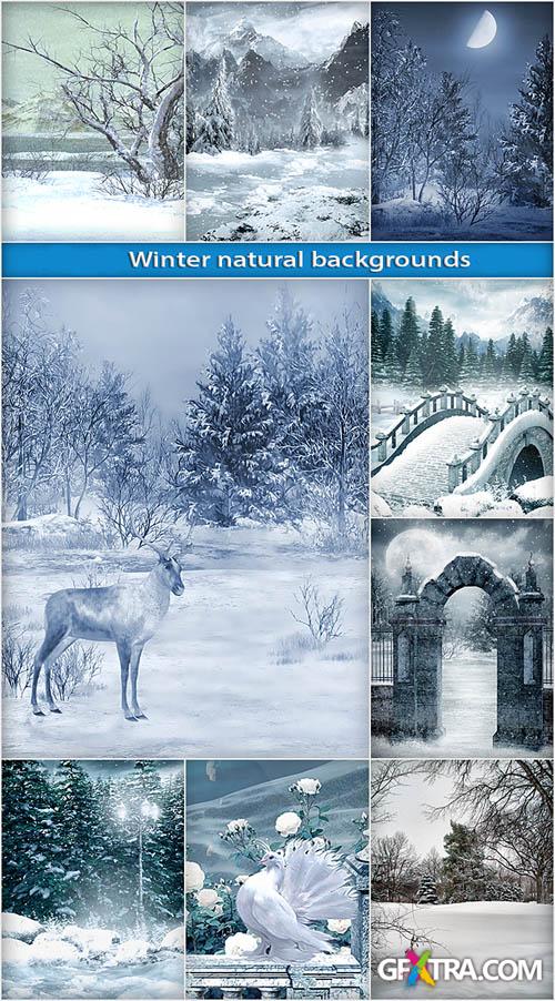 35 Winter Natural Backgrounds - Fantasy Images For Creative Winter Design
