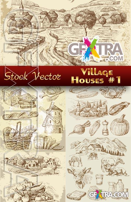 Village House # 1 - Stock Vector