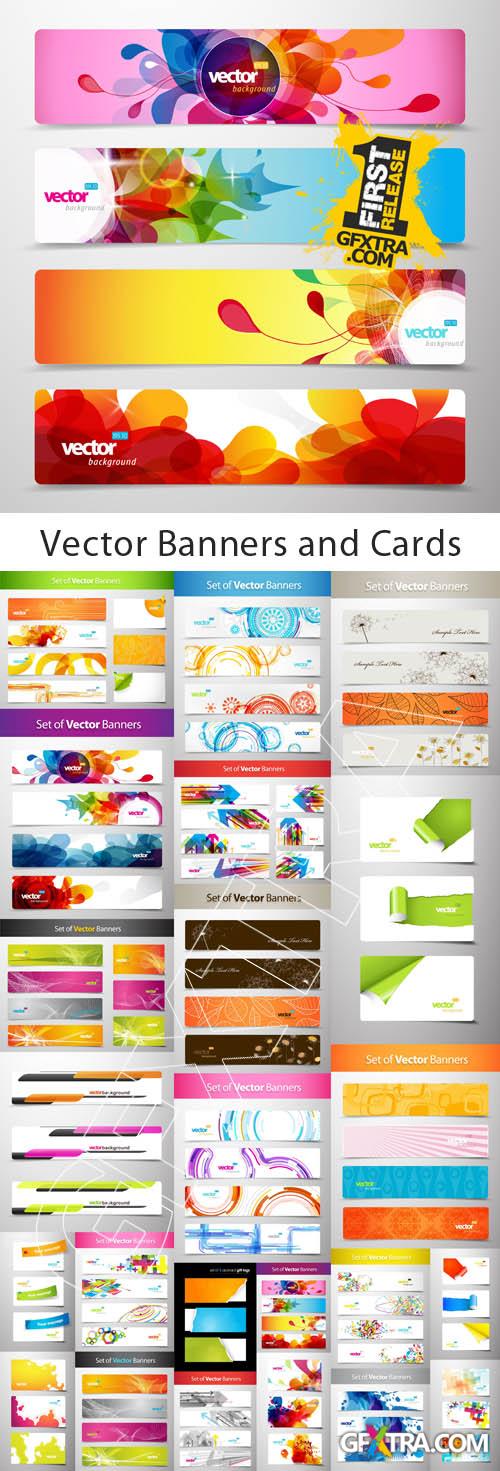 Vector Banners and Cards - 25 EPS Vector Stock