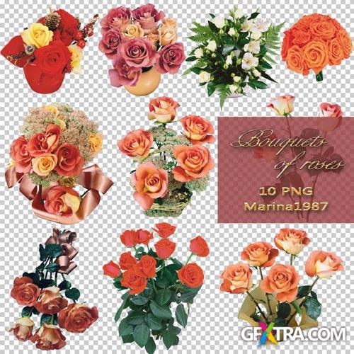 PNG graphics on a transparent background - Bouquets of roses