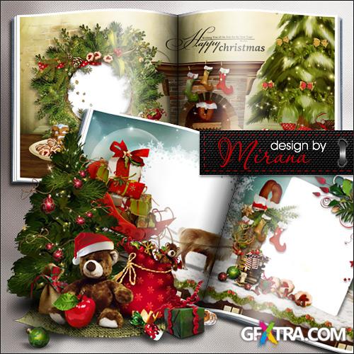 Template Winter photobook - Merry Christmas