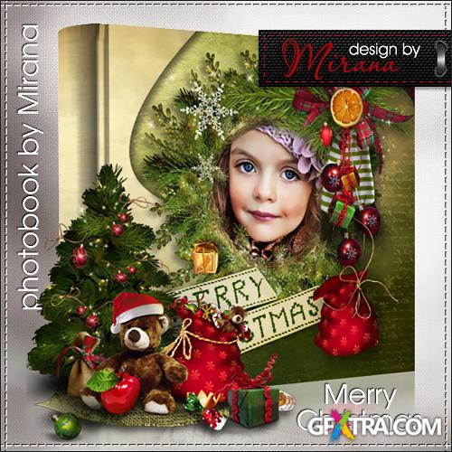 Template Winter photobook - Merry Christmas