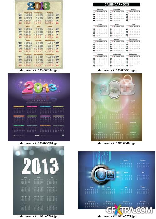 Amazing SS - Calendar Grid 2013 (Part 4), 25xEPS