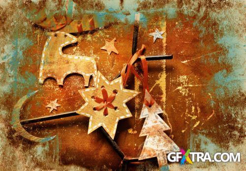Vintage Christmas Backgrounds 50xJPG