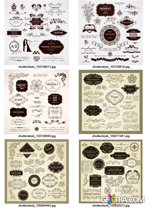 Amazing SS - Floral Ornaments &amp; Vintage Labels 7, 25xEPS