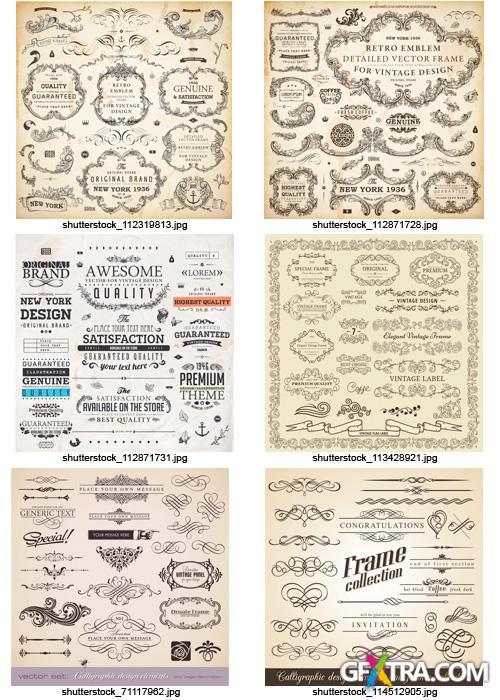 Amazing SS - Floral Ornaments &amp; Vintage Labels 7, 25xEPS