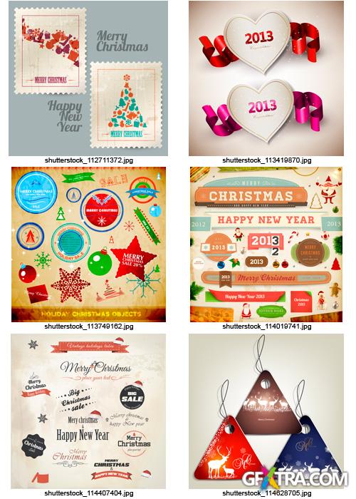 Amazing SS - Christmas Labels &amp; Design Elements, 25xEPS