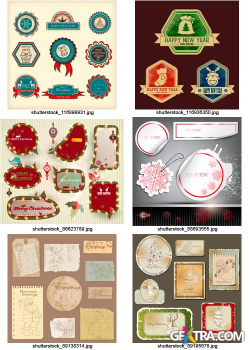 Amazing SS - Christmas Labels &amp; Design Elements, 25xEPS