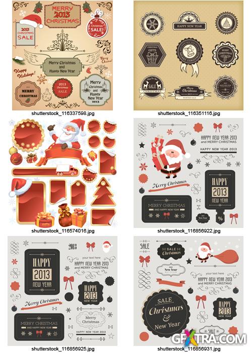 Amazing SS - Christmas Labels &amp; Design Elements, 25xEPS