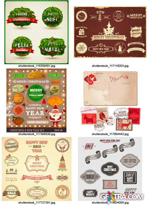 Amazing SS - Christmas Labels &amp; Design Elements 2, 25xEPS