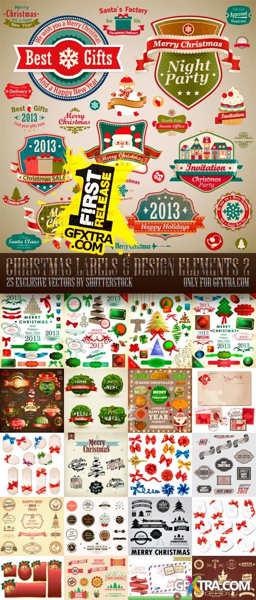 Christmas Labels & Design Elements #2, 25xEPS