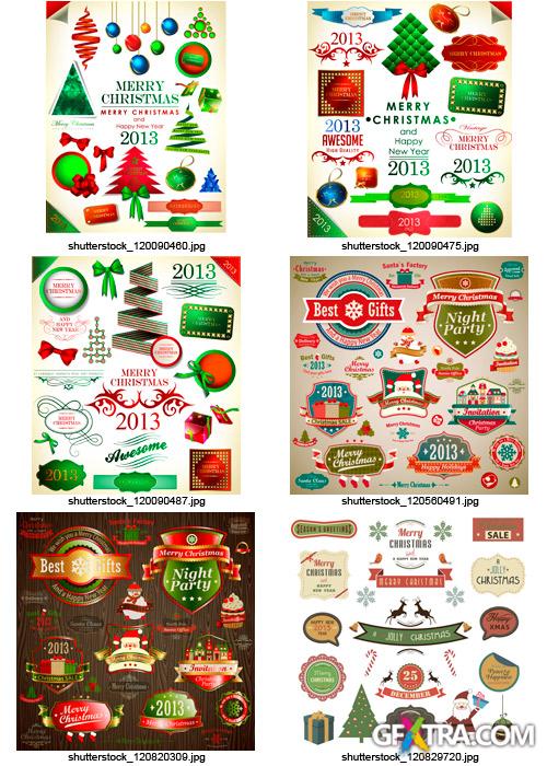 Amazing SS - Christmas Labels &amp; Design Elements 2, 25xEPS