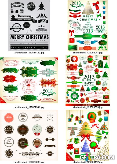 Amazing SS - Christmas Labels &amp; Design Elements 2, 25xEPS