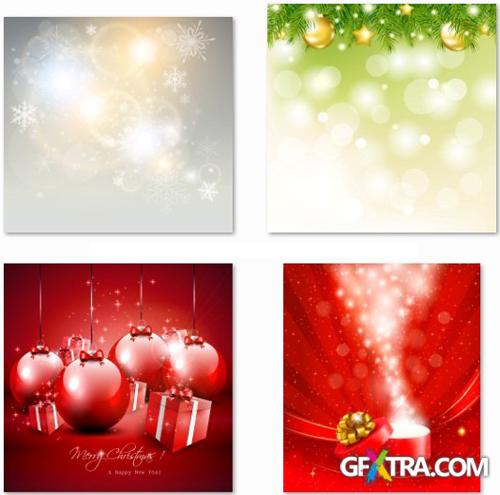 Winter and New Year's Backgrounds - Vector Collection