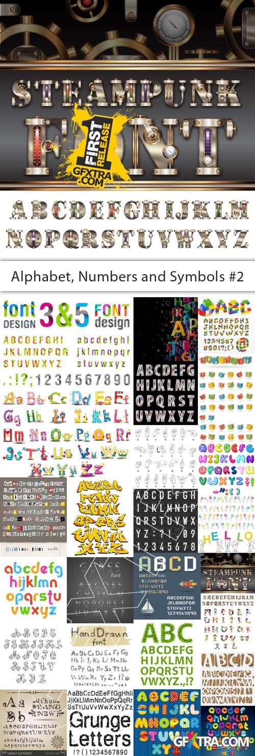 Alphabet, Numbers and Symbols #2, 25xEPS