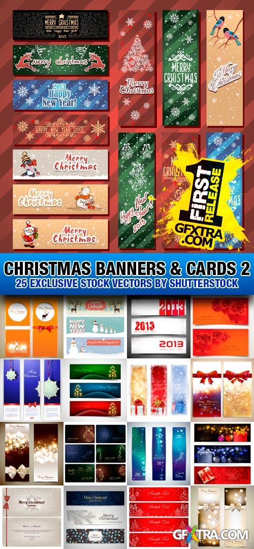 Christmas Banners & Cards #2, 25xEPS