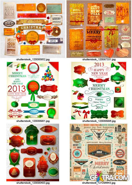 Amazing SS - Christmas Labels &amp; Design Elements 3, 25xEPS