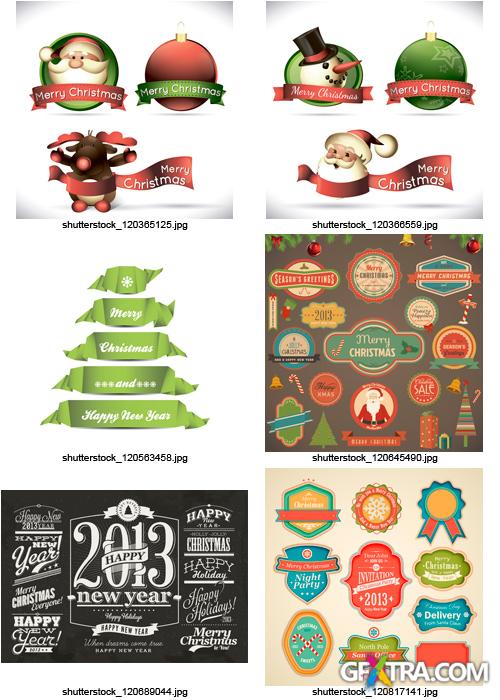Amazing SS - Christmas Labels &amp; Design Elements 3, 25xEPS