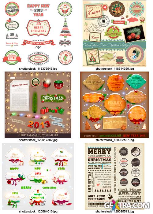 Amazing SS - Christmas Labels &amp; Design Elements 3, 25xEPS