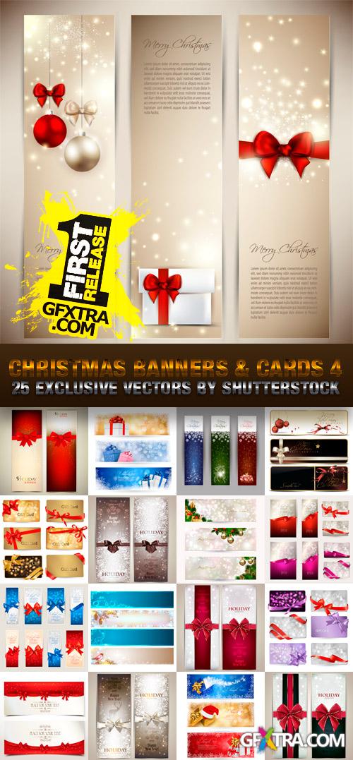 Christmas Banners & Cards #4, 25xEPS