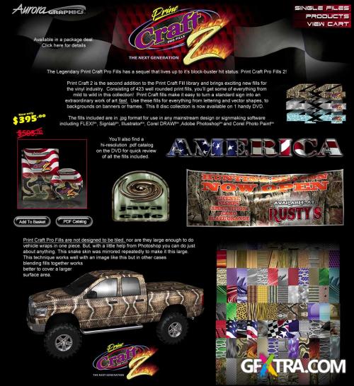 Aurora Graphics - Print Craft Pro Fills 2, ALL 8 CD's!